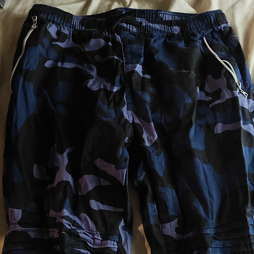 Navy Pattern Pants - image 3